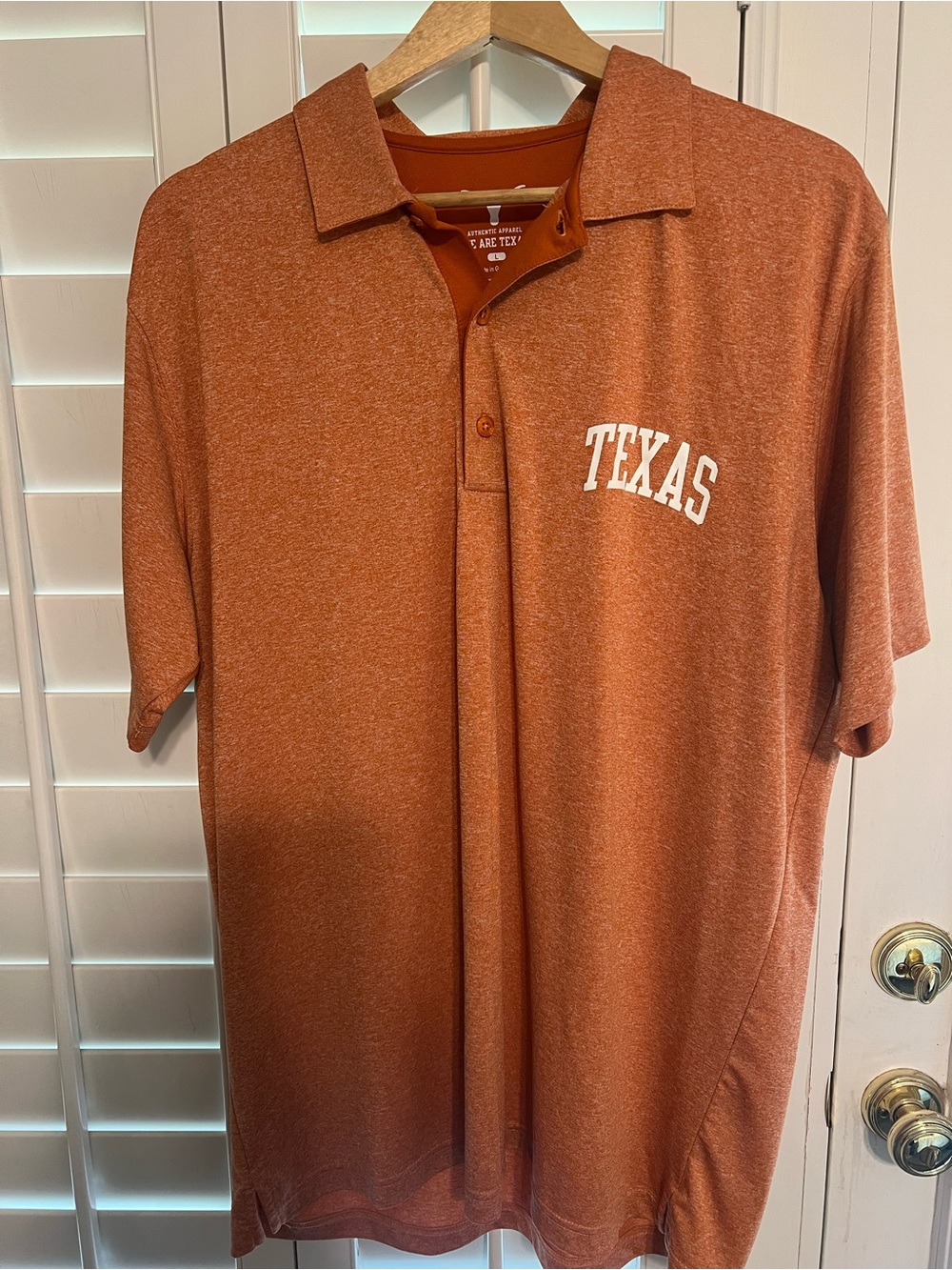 Texas Longhorn Men's Heather Burnt Orange Polo Shirt
